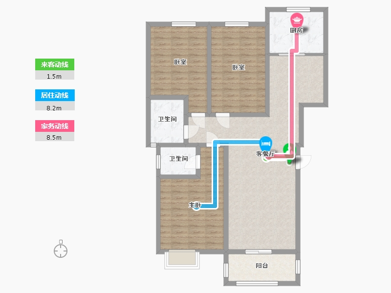 河南省-济源市-锦河家园-110.00-户型库-动静线