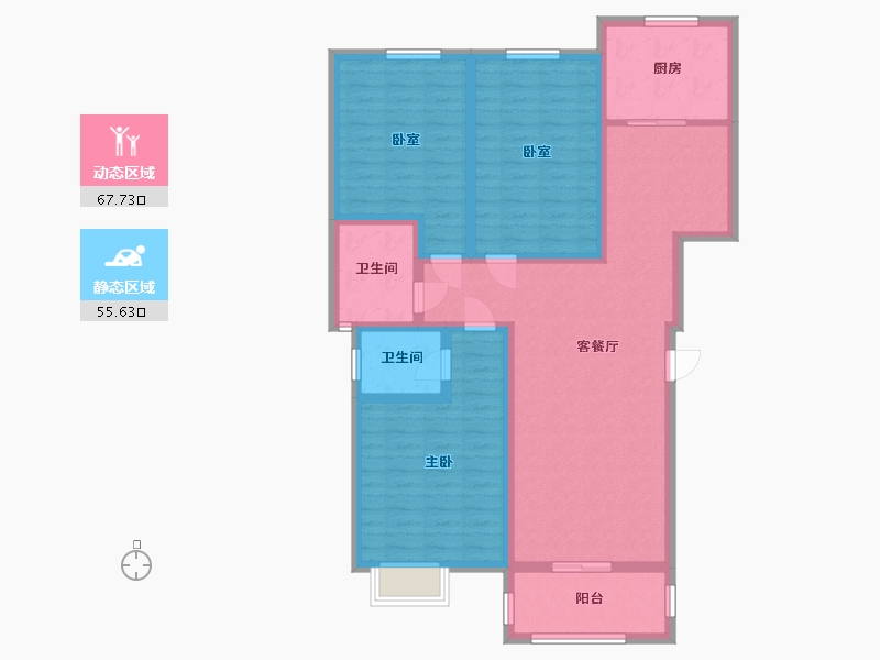 河南省-济源市-锦河家园-110.00-户型库-动静分区