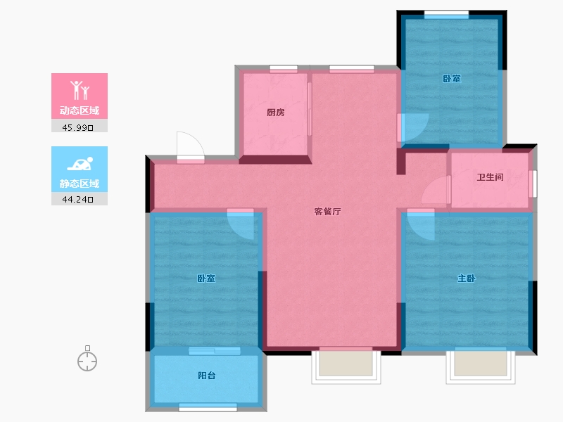 河北省-沧州市-奥莱-79.90-户型库-动静分区