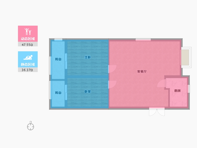 浙江省-温州市-滨月轩一组团-80.00-户型库-动静分区