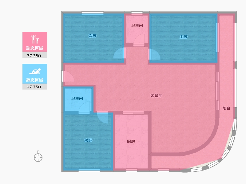 湖北省-天门市-中梁首府壹号-112.00-户型库-动静分区