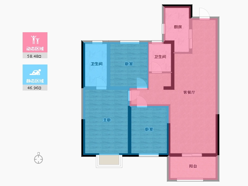 河南省-洛阳市-正商城-93.60-户型库-动静分区