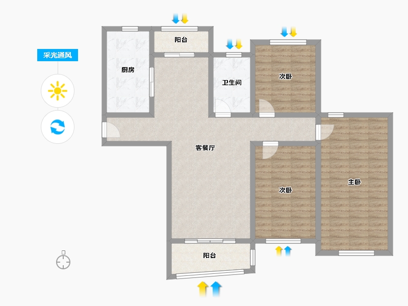 上海-上海市-德平路1060弄8号-116.00-户型库-采光通风