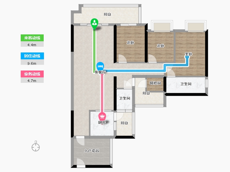 广东省-汕尾市-永利公馆-113.00-户型库-动静线