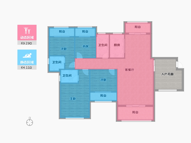 江西省-九江市-财富首府-133.60-户型库-动静分区