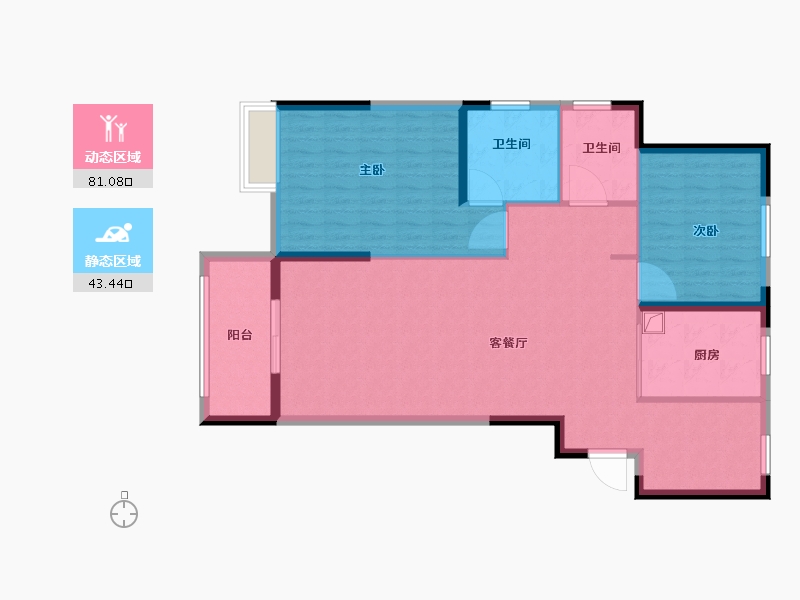 江苏省-连云港市-冠豪名苑-113.86-户型库-动静分区