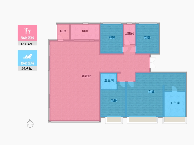 湖南省-长沙市-龙湖·青云阙-201.76-户型库-动静分区