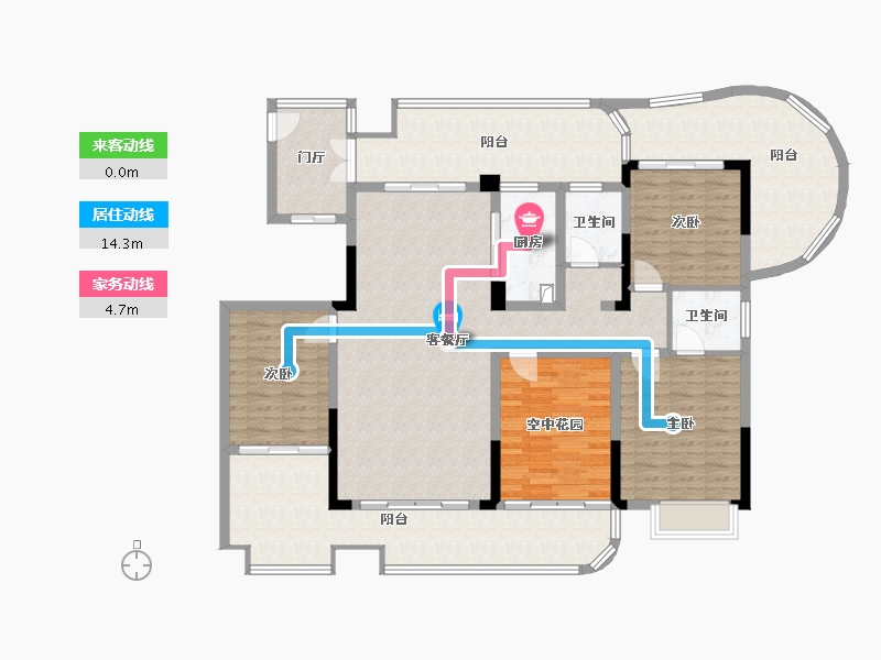 湖南省-怀化市-豪逸江景壹号-120.87-户型库-动静线