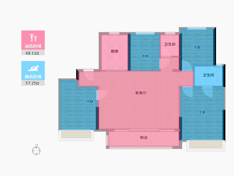 安徽省-马鞍山市-伟星诚园-114.41-户型库-动静分区