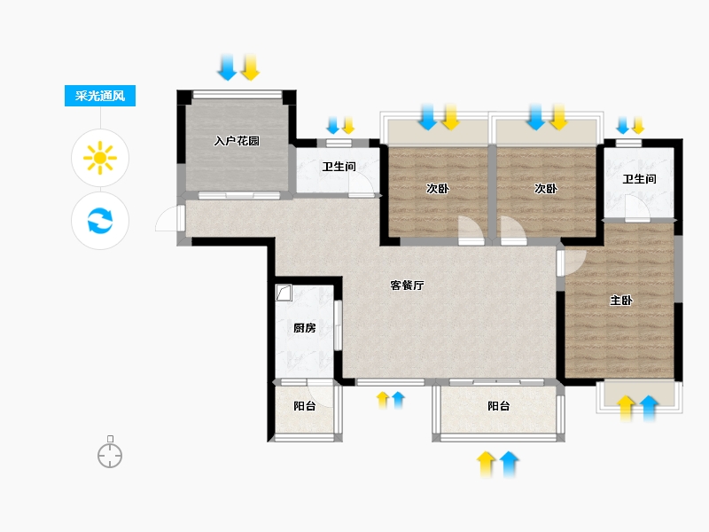 四川省-凉山彝族自治州-恒昌南悦府-100.00-户型库-采光通风