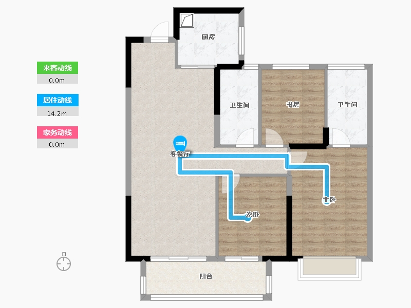 湖北省-武汉市-中建星光城-100.00-户型库-动静线