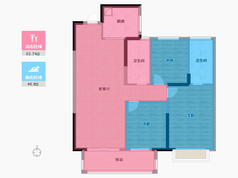 湖北省-武汉市-中建星光城-100.00-户型库-动静分区