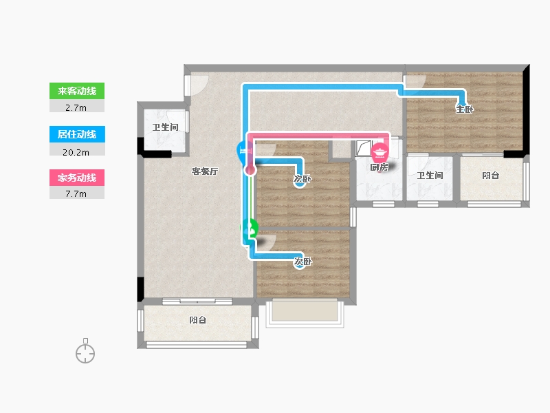 广西壮族自治区-南宁市-和平新天地-102.02-户型库-动静线