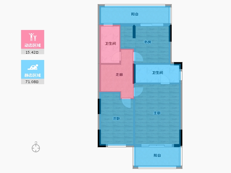 广西壮族自治区-贺州市-悦城富江壹號-126.40-户型库-动静分区