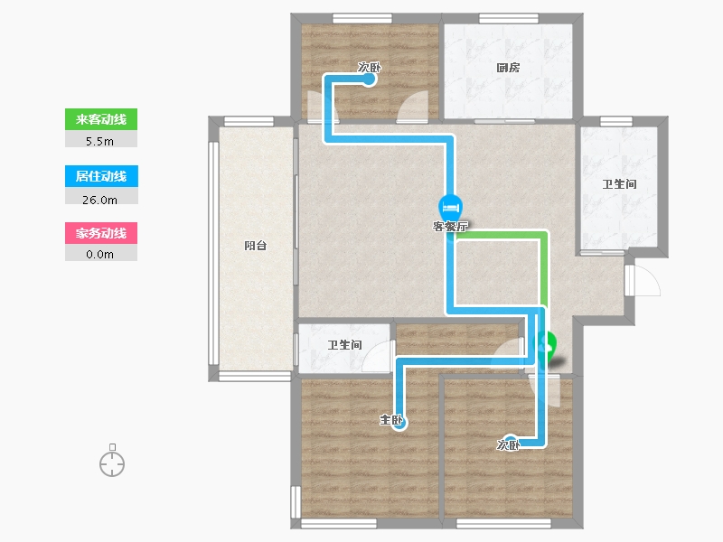 陕西省-西安市-高科麓湾-101.60-户型库-动静线