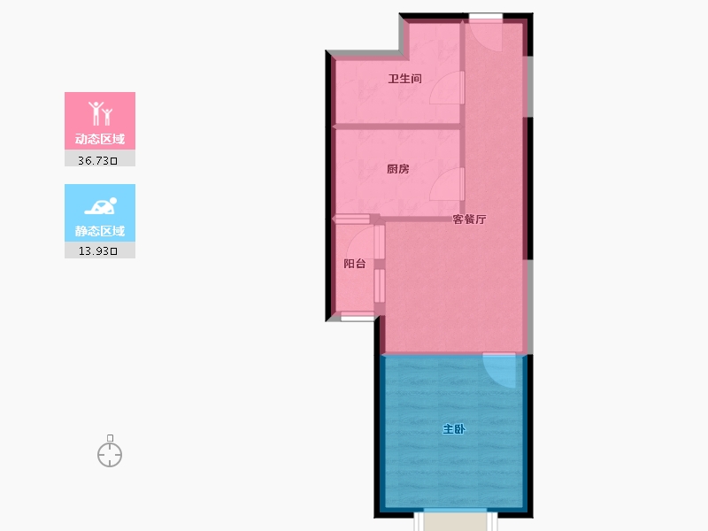 内蒙古自治区-鄂尔多斯市-万和城L6地块-45.00-户型库-动静分区