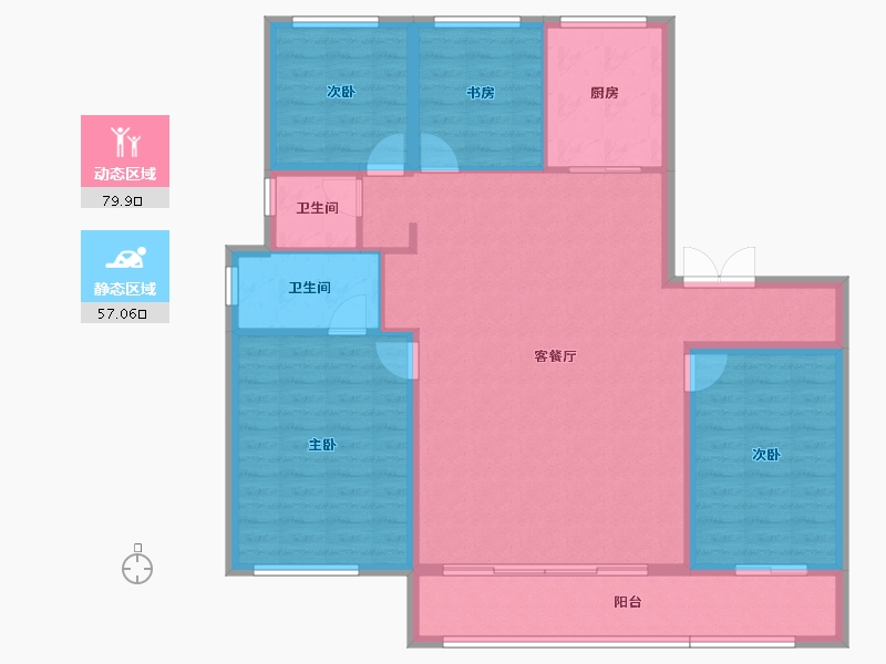 北京-北京市-保利·天汇-124.94-户型库-动静分区