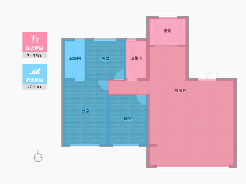 山东省-济南市-绿地海珀澜庭-112.11-户型库-动静分区