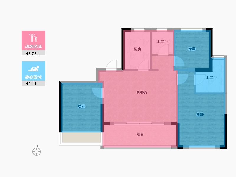 浙江省-绍兴市-枫华府-74.41-户型库-动静分区