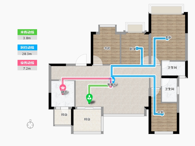 四川省-成都市-国贸鹭原-111.59-户型库-动静线