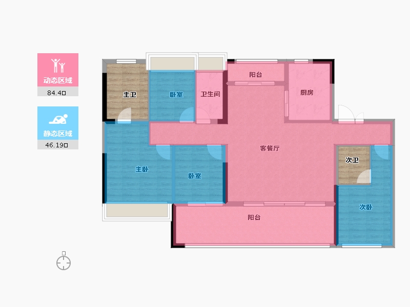 江西省-南昌市-高新未来社区-130.00-户型库-动静分区