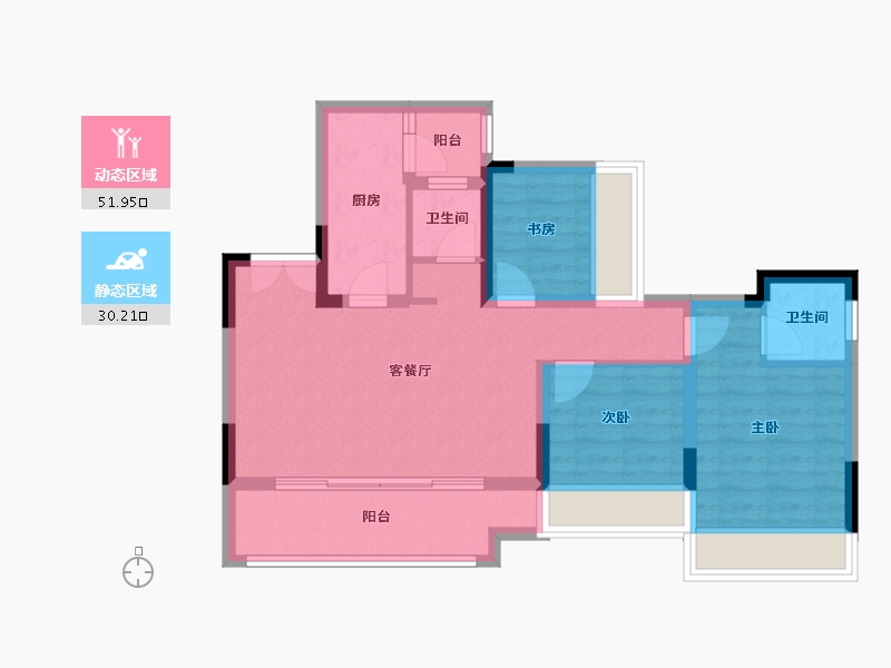 重庆-重庆市-海成云著-78.40-户型库-动静分区