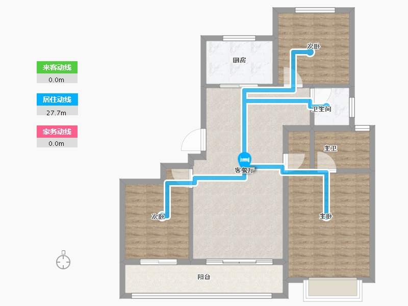 浙江省-宁波市-宁望府-98.40-户型库-动静线