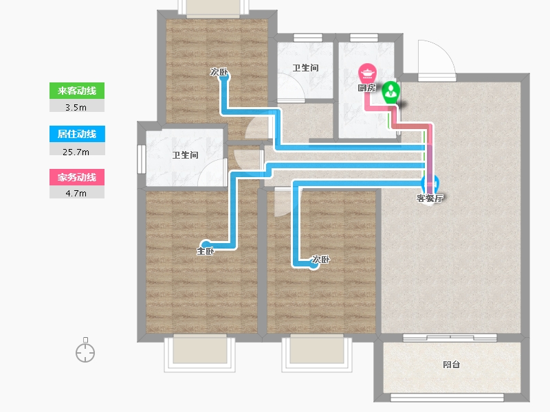 江西省-南昌市-聚仁公园里-84.62-户型库-动静线