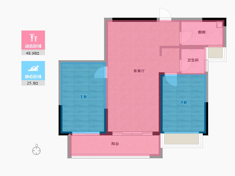 山西省-忻州市-华悦壹号院-72.00-户型库-动静分区