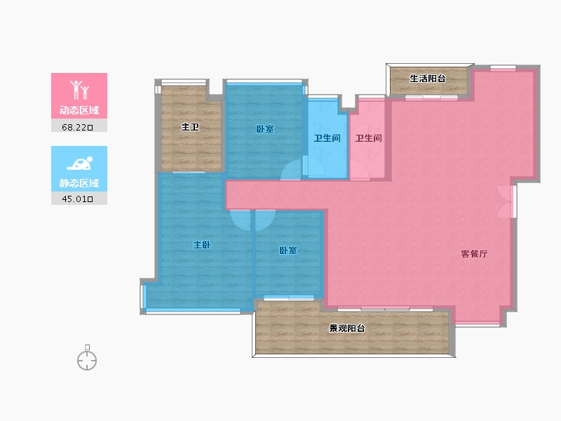 广东省-广州市-广州南站ICC·峻銮-129.68-户型库-动静分区