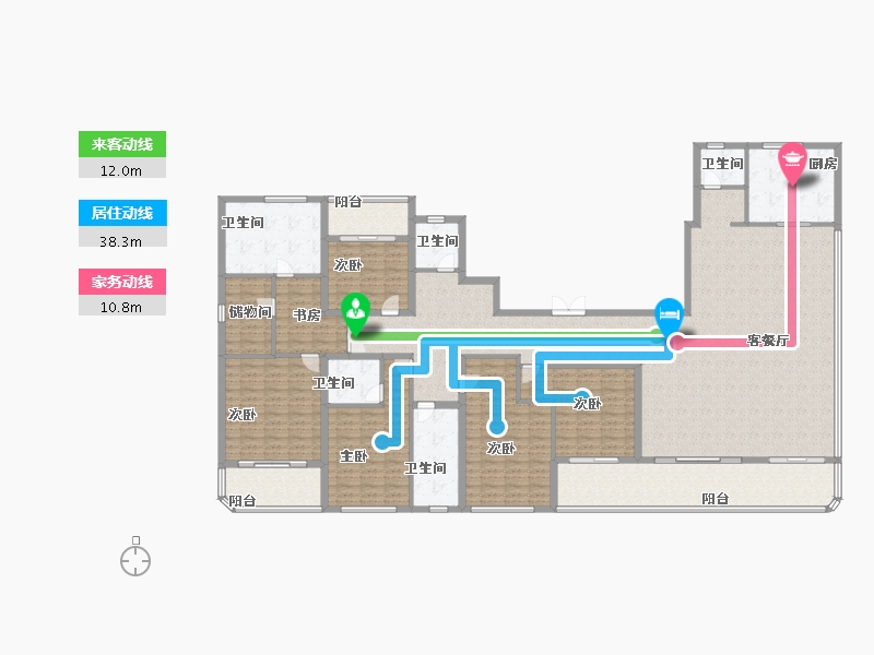 浙江省-金华市-承鑫蓝城城光汇-251.80-户型库-动静线