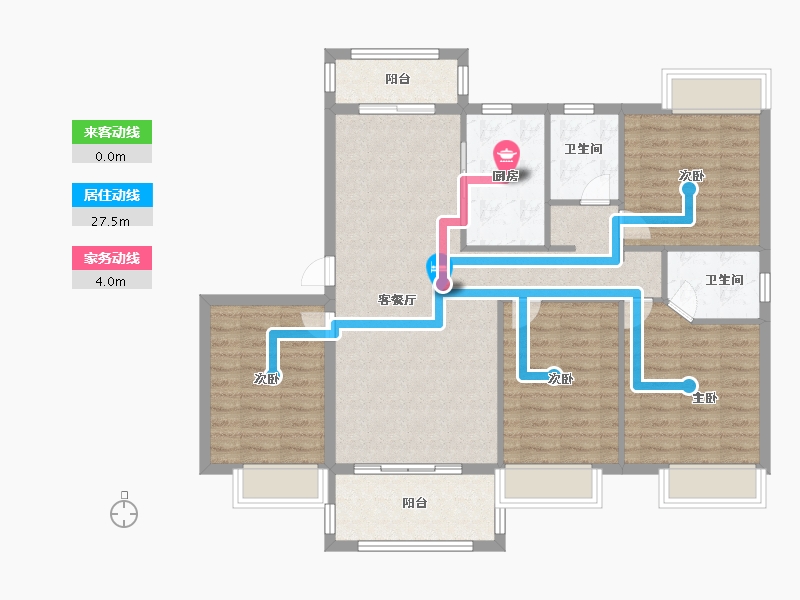 江西省-赣州市-大余印象南安山水苑-104.00-户型库-动静线