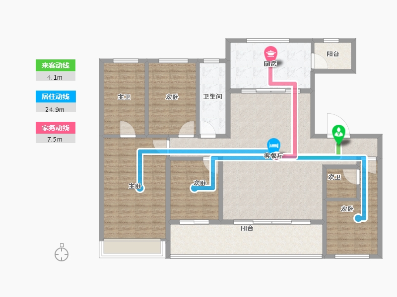 江苏省-苏州市-中信泰富玖阅-148.00-户型库-动静线