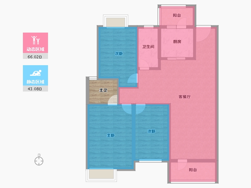 湖北省-武汉市-航空路壹号-101.60-户型库-动静分区