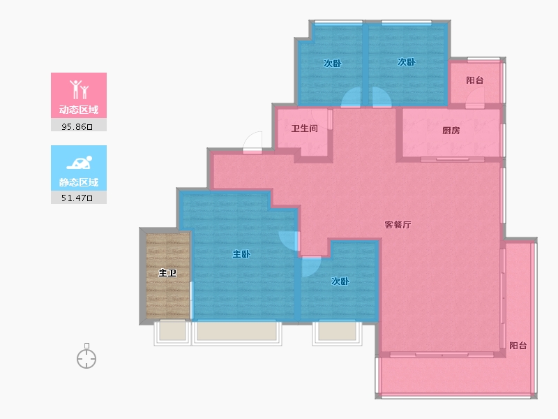 四川省-成都市-天投公园翠屿-140.00-户型库-动静分区