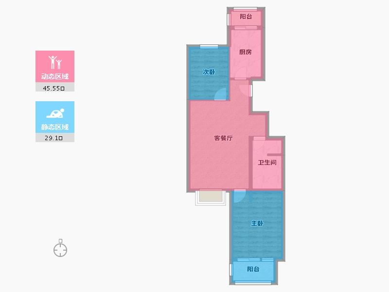 北京-北京市-大成南里-二区-80.00-户型库-动静分区