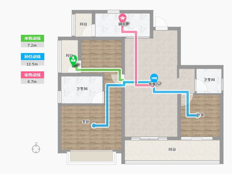 广东省-深圳市-开云府-103.21-户型库-动静线