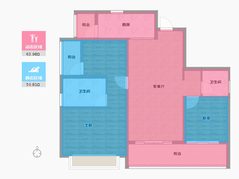 广东省-深圳市-开云府-103.21-户型库-动静分区