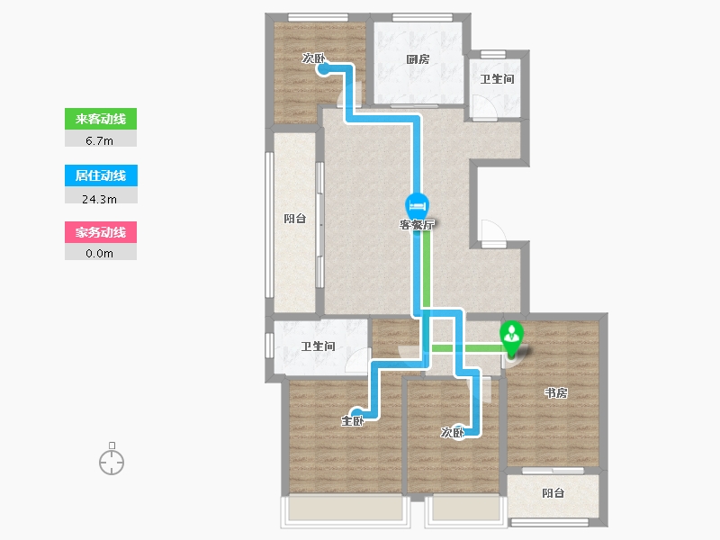 浙江省-杭州市-绿城宇诚·丽澜轩-111.20-户型库-动静线