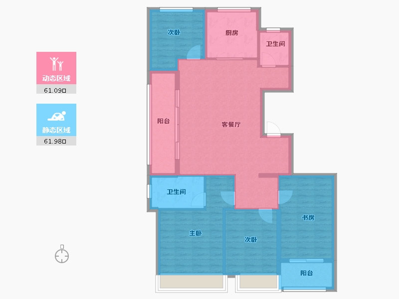 浙江省-杭州市-绿城宇诚·丽澜轩-111.20-户型库-动静分区