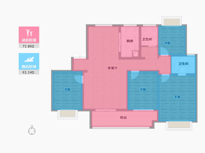 山西省-晋城市-凤展家园-120.80-户型库-动静分区