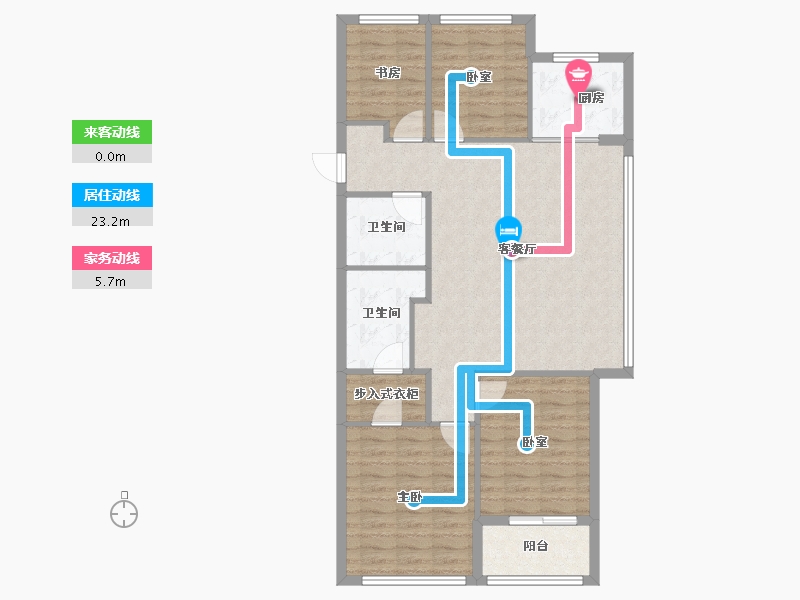 浙江省-杭州市-揽晖美寓-96.42-户型库-动静线