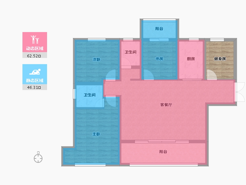 山西省-运城市-晋府玫號-104.02-户型库-动静分区