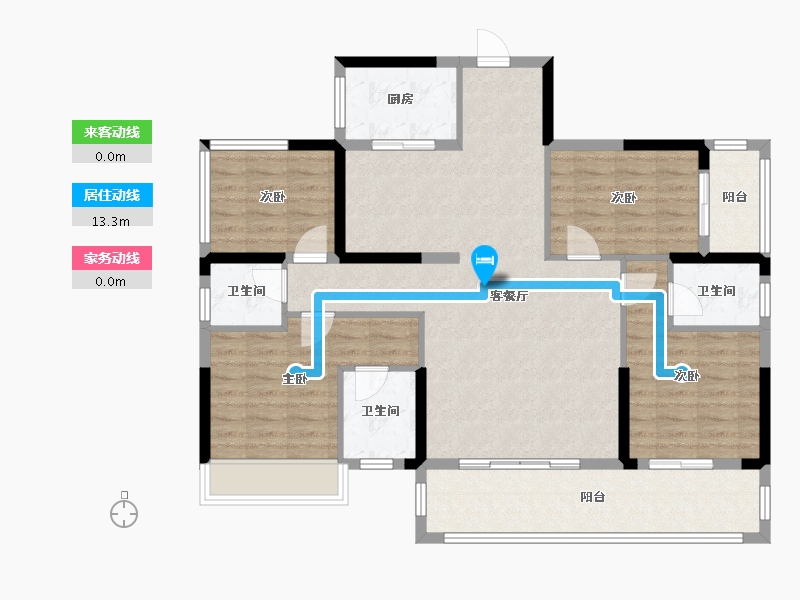 广东省-汕头市-联泰汇悦春天花园三区-112.09-户型库-动静线