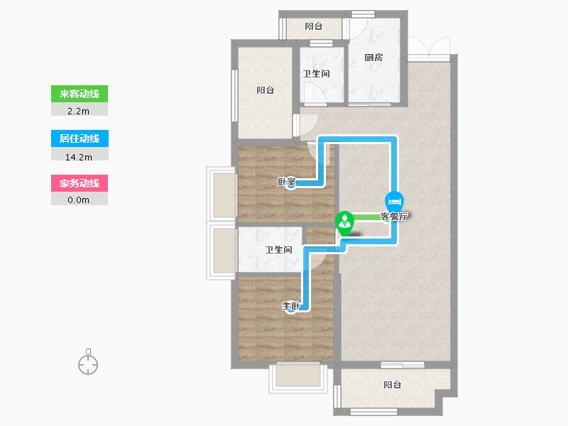 广东省-中山市-金乐上东城-85.60-户型库-动静线