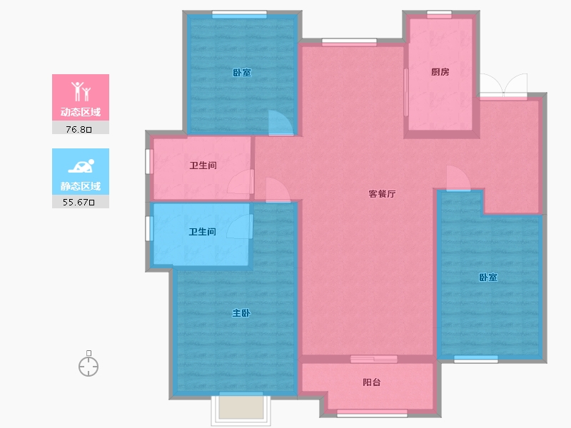 河北省-保定市-福林佳苑-120.00-户型库-动静分区