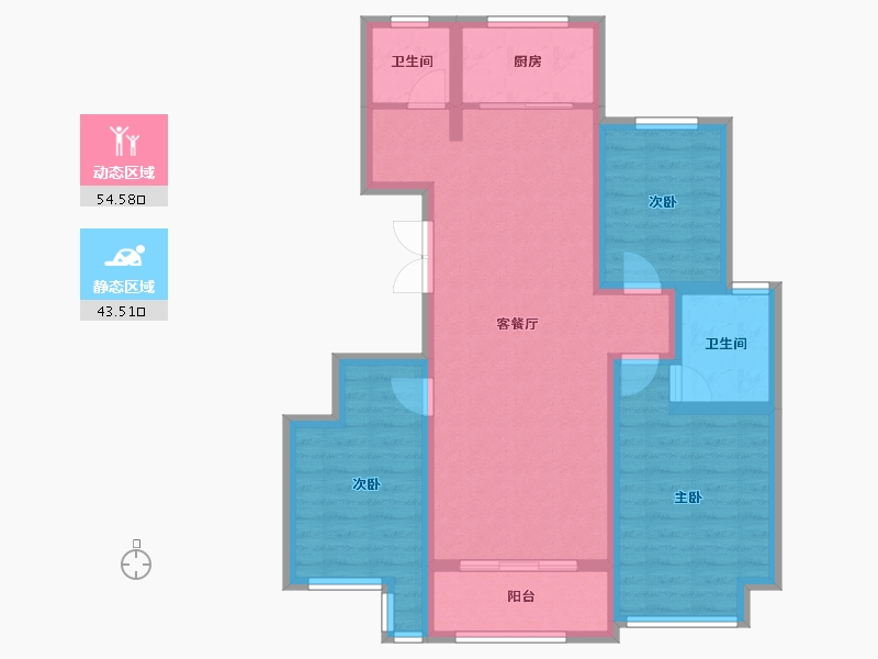 河南省-濮阳市-龙润学府-87.04-户型库-动静分区