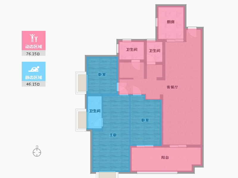 广东省-广州市-保利天汇-108.80-户型库-动静分区