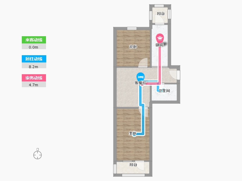 北京-北京市-农业农村部北区家属院宿舍-48.00-户型库-动静线