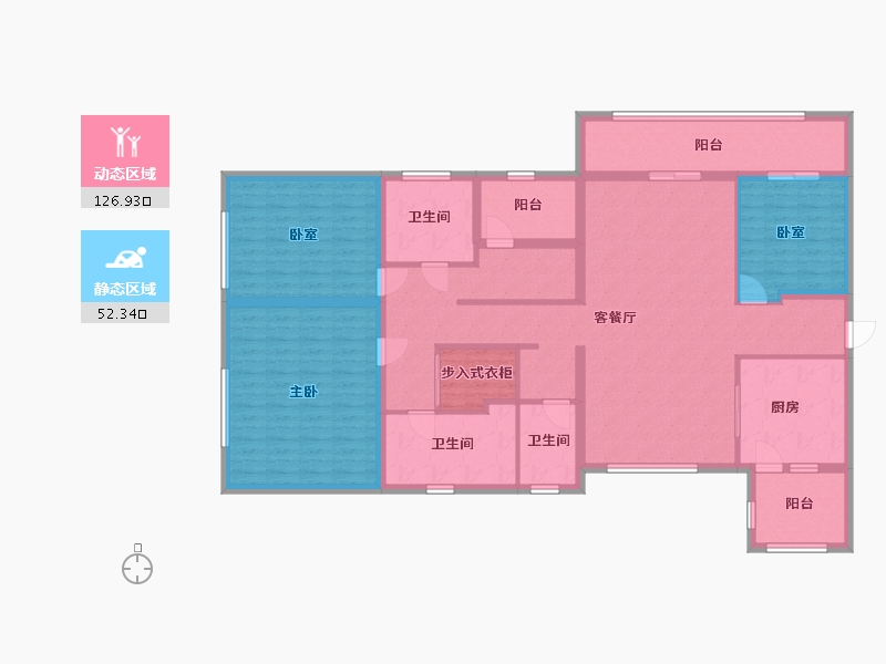 广东省-深圳市-开云府-161.60-户型库-动静分区